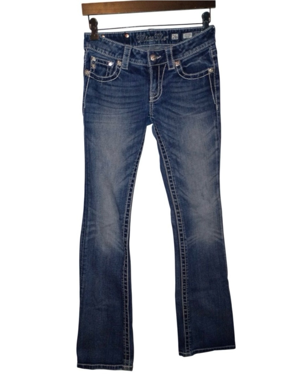 Miss Me Dark Blue Bootcut Jeans Size 26